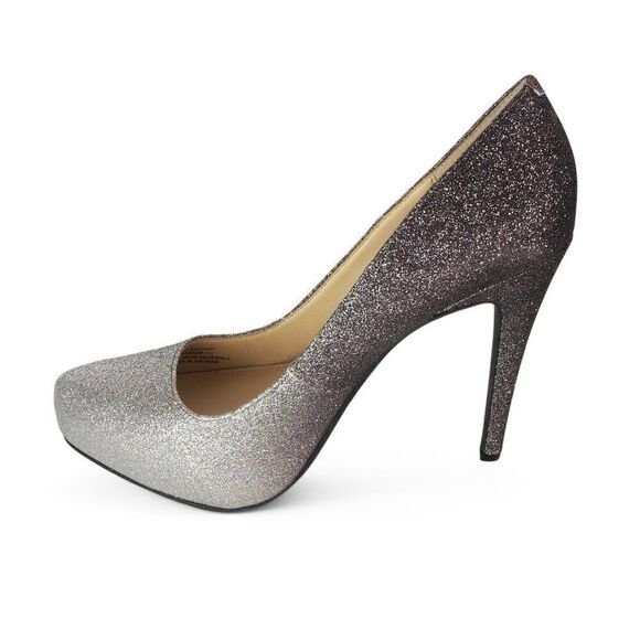 Jessica Simpson Parisah 5" Platform Pump Silver Glitter Ombre Women's 8M - Picture 6 of 11